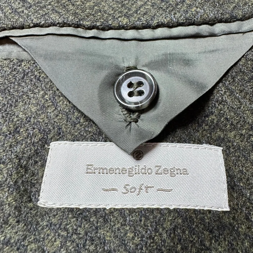 Ermenegildo Zegna Soft 46L Silk & Cashmere Herringbone Sport Coat